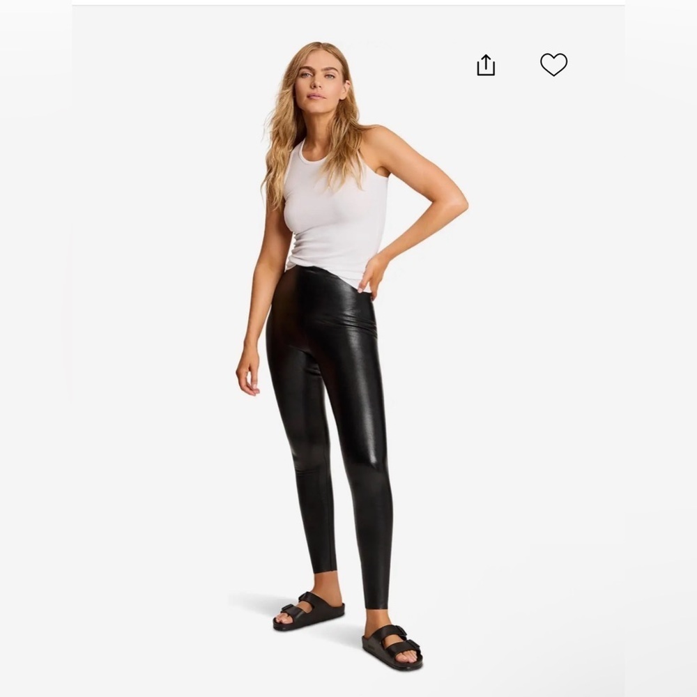 Commando Perfect Control Faux Leather Leggings No Signs Of Wear Size L